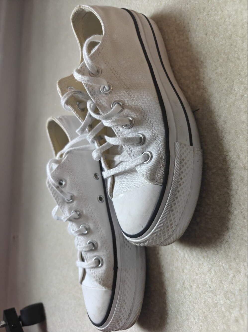 Converse White Canvas Low-Top Sneakers